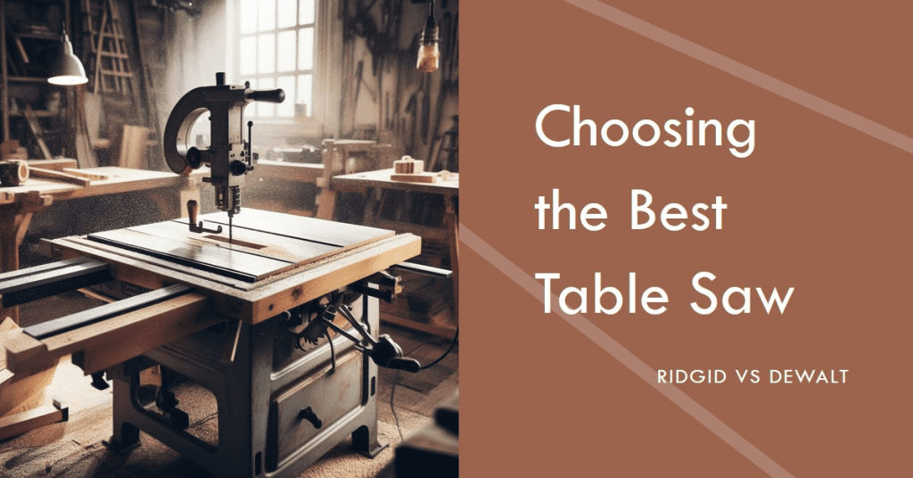 Ridgid vs Dewalt Table Saws
