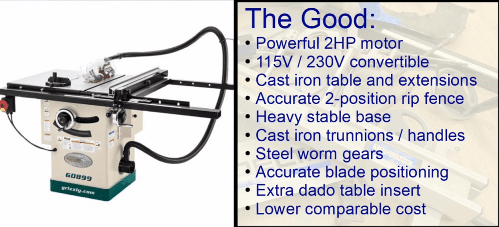 grizzly table saw reviews
