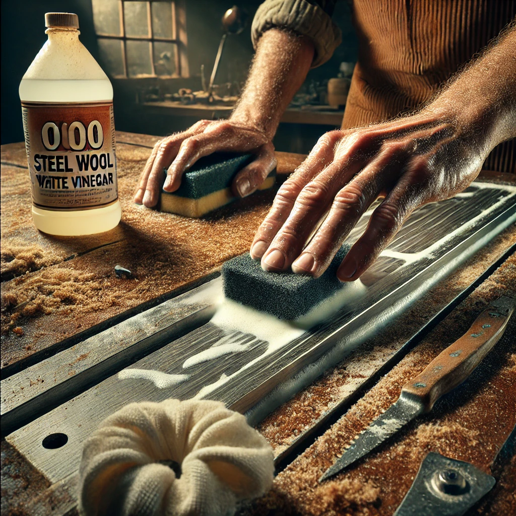 Cleaning a Table Saw Metal Surface