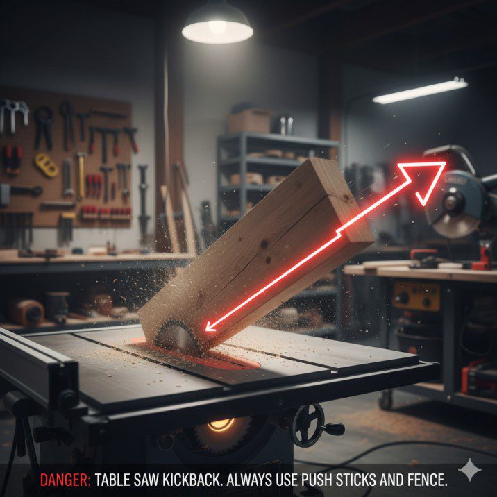 Table Saw Kickback