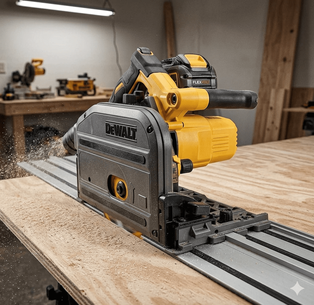 DeWalt DCS520 FlexVolt cordless track saw review 2026