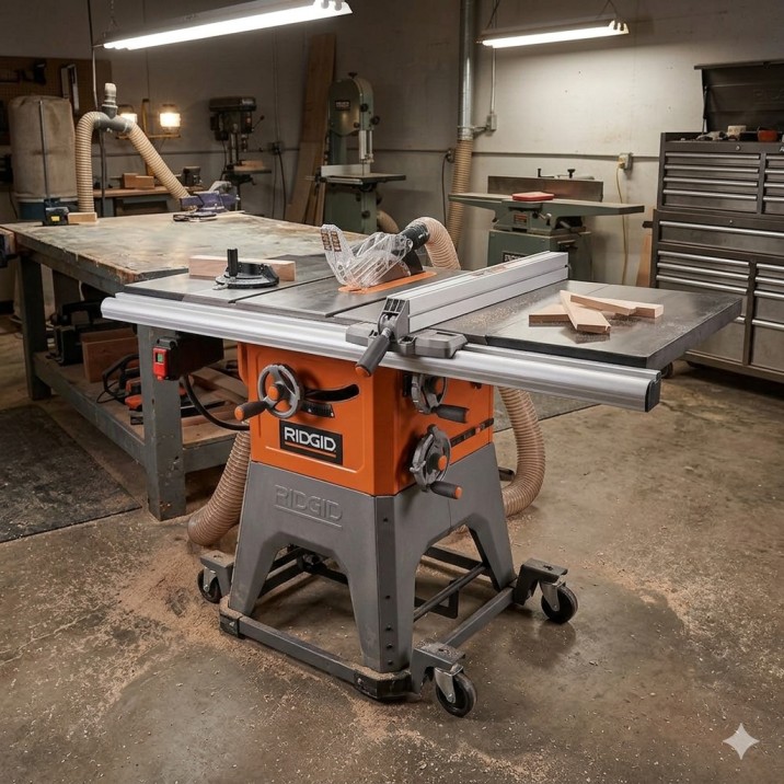 Ridgid R4520 10 inch portable table saw with stand
