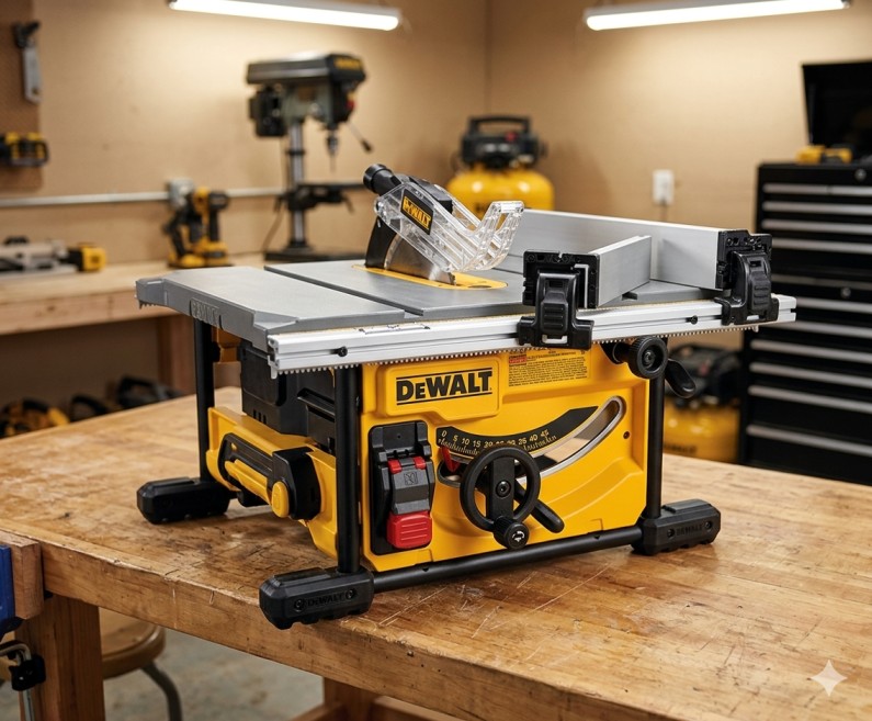 DeWalt DWE7485 compact 8.25 inch jobsite table saw
