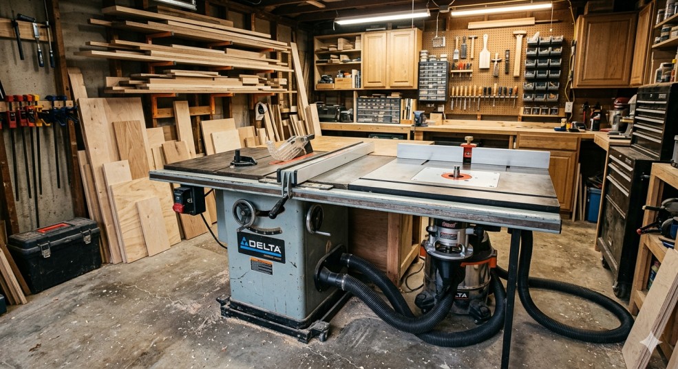 Table Saw with Router Table
