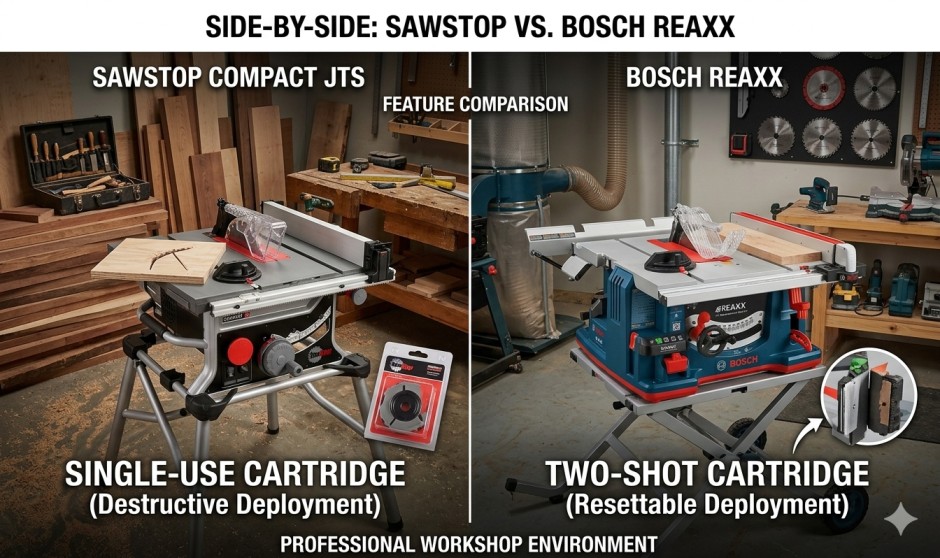 SawStop vs Bosch REAXX