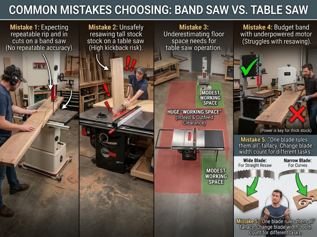 Table Saw vs Band Saw