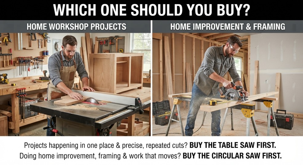 Table Saw vs Circular Saw