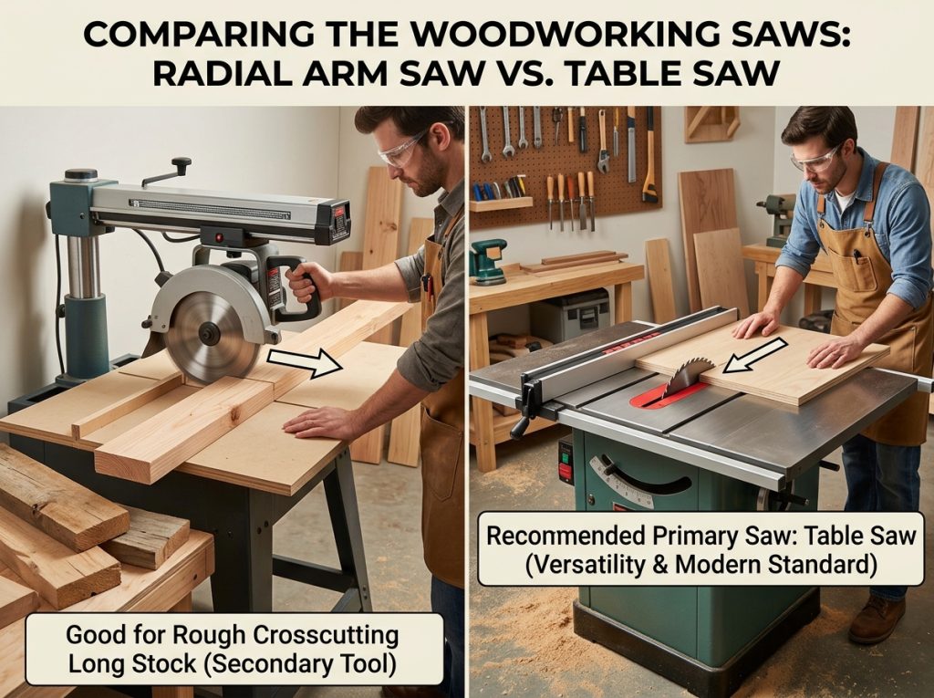 Radial Arm Saw vs Table Saw