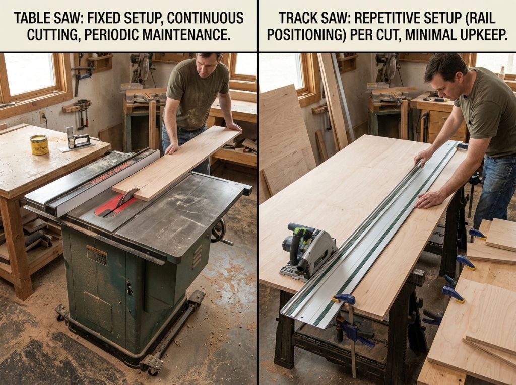 Track Saw vs Table Saw