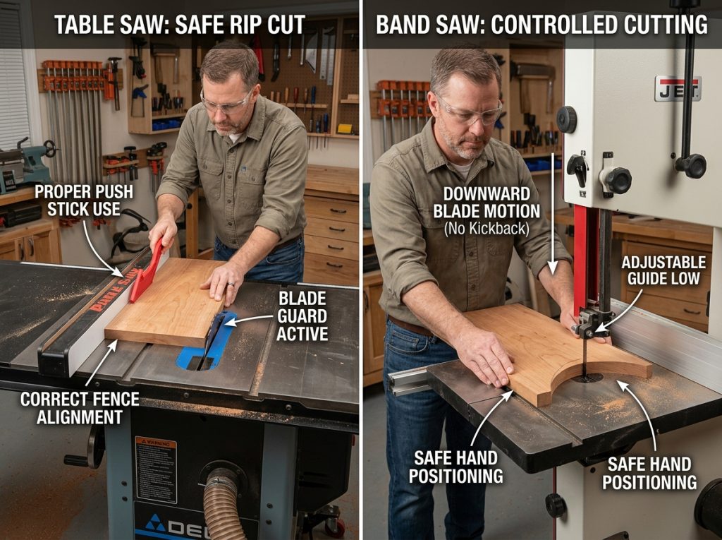 Table Saw vs Band Saw