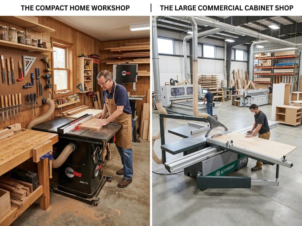 Cabinet Saw vs Sliding Table Saw