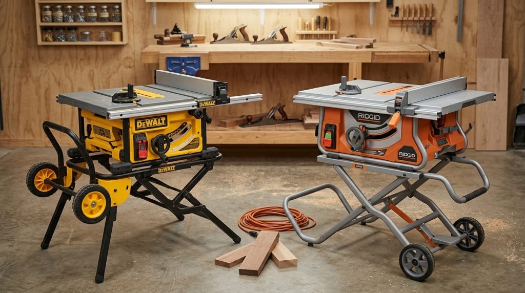 Ridgid vs DeWalt Table Saws
