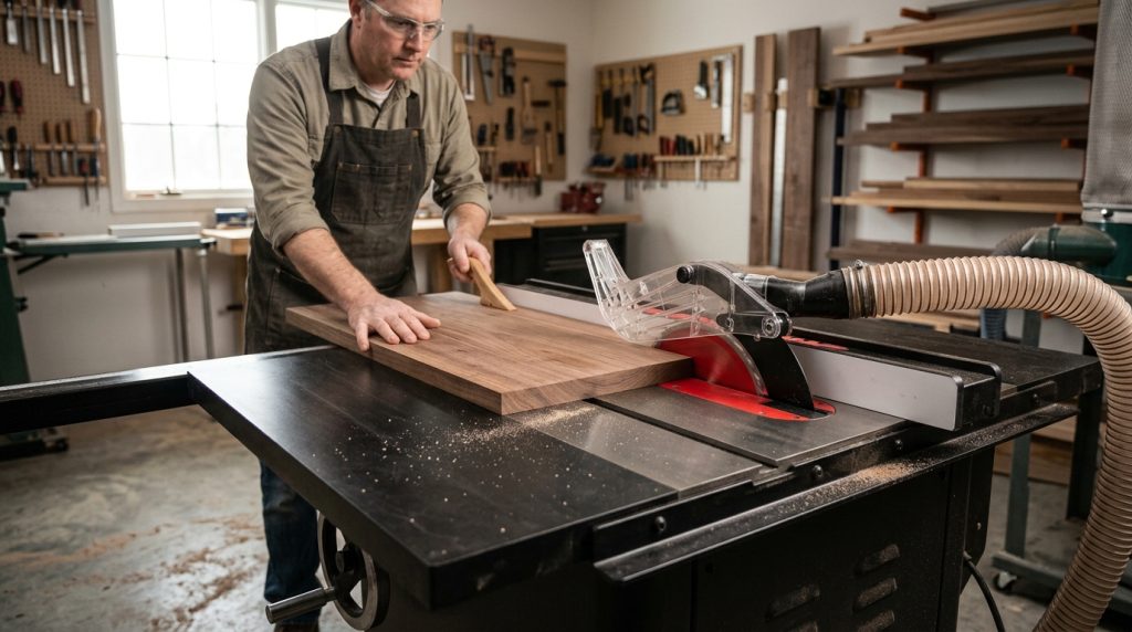 Why Table Saw Kickback Happens — And the Specific Things That Prevent It